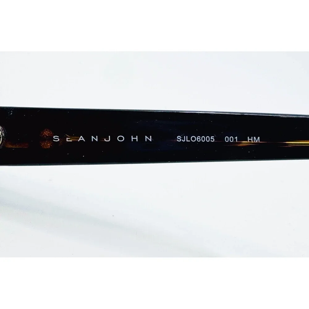 Sean John Eyeglasses Womens Black Pre-owned Round SJLO6005 001 50-18-145